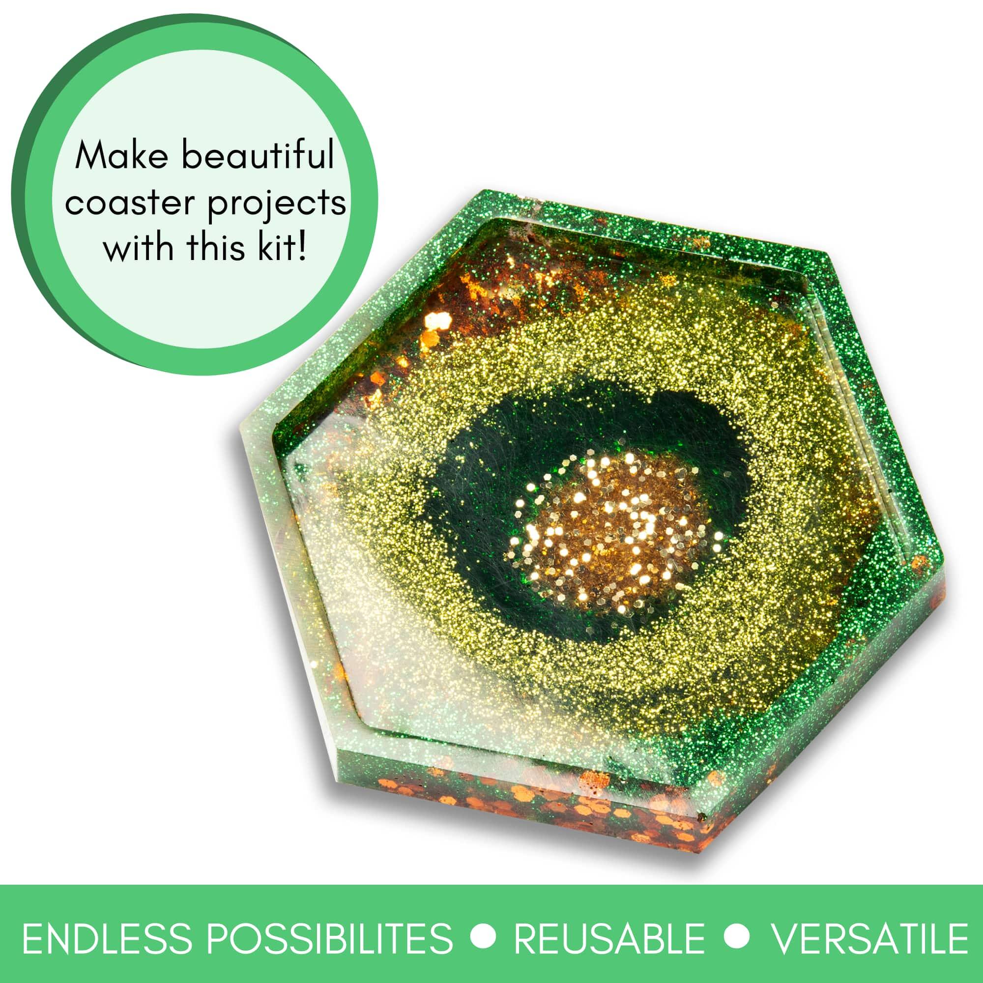 Mod Podge® & Gold Do-It-Yourself Hexagon Coaster Kit